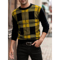 Miniatyrbilde 2 av 5: Herre Genser Vinter Rutete Genser Rund Hals Pullover Gensere Strikket Casual Høst