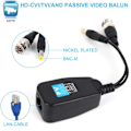 Miniatyrbild 3 av 5: Videobalun, TYUMEN HD-CVI/TVI/AHD Passiv Videobalun med DC-strömkontakt och RJ45 UTP CAT5e/Cat6 Sändare/Mottagare
