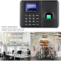 Miniatyrbillede 4 af 5: Biometrisk fingeraftryksadgangskontrol med adgangskode, tidspunkt, fremmødemaskine, medarbejder check-in recorder, genkendelsesenhed, adgangskontrol, 2,4\" high-definition farve LCD