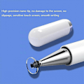 Miniatyrbillede 5 af 5: Gradient Passiv Stylus til Telefoner/Tablets Touchskærme 2-i-1 Høj Præcision Magnetisk Stylus Pen White
