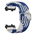 Miniatyrbillede 1 af 5: Nylon Flettet Justerbar Loop Urrem til Huami Amazfit T-Rex 2 Blue  White