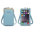 Pikkukuva 1 / 5: Tyylikäs PU-nahkainen kosketusnäytöllinen puhelimen kantolaukku kolikkokukkaro naisten crossbody-laukku Blue