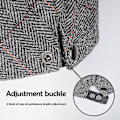 Miniatyrbild 4 av 5: Herrar Tweed Flat Cap Körhatt Newsboy Cap -acsergery Justerbar 55-59cm Fashion Newsboy Present