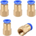 Miniatyrbillede 1 af 4: 1/8 G Lige Hun Gevind 6mm Push Pneumatisk Hurtigkobling 5 stk