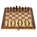 Miniatyrbilde 2 av 5: Sjakksett i tre, 3 i 1, bærbar sjakkbrett i tre