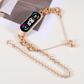 Miniatyrbilde 2 av 4: Smart Watch Band For Xiaomi Mi Band 3/4 To-raders erstatningsarmbånd i rustfritt stål Rose Gold