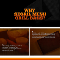 Miniatyrbilde 5 av 5: Store Mesh Grillposer - Gjenbrukbare og non-stick mesh-poser for utendørs grilling (2 pakning)
