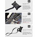 Pikkukuva 5 / 5: Kiinnityshihna Surffilaudan Hihnat Pyörän Hihna Avaa Konepelti Kaksoiskoukku Ja k Kiinteä Auto Kiinteä Black (2 Pieces)