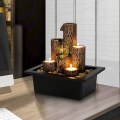 Miniatyrbild 5 av 5: Bordfontän Vattenfall Funktion Med Varma Färgade LED-lampor