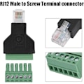 Pikkukuva 5 / 5: Kaapeliäänisovitin, Ethernet RJ12 6P6C uros - 6-nastainen ruuviliitinsovitin