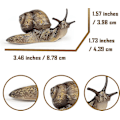 Miniatyrbillede 2 af 5: Sneglefigur Legetøj Mini Dyrefigurer Til Eventyrhave, Svampe, Mikro Landskabsdekoration (mørk Farve)