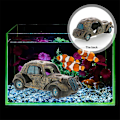 Miniatyrbillede 4 af 5: Akvarie Ornamenter Harpiks Imitation Bilskrot Fisketank Tilbehør Dekorationer Skjulested Sten