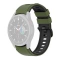 Miniatyrbillede 1 af 5: Silikone Urrem Til Samsung Galaxy Watch6 40/44mm/ Watch6 Classic 43/47mm/Watch 4/5 40/44mm Army Green  Black