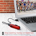 Miniatyrbild 3 av 5: Cykelbaklykta 2-pack, Baklykta för cykling på natten, Bakre cykelbaklyktor med lång batteritid, Lätt att installera USB-uppladdningsbar (Röd)