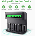 Miniatyrbillede 5 af 5: USB LCD Batterioplader til AA AAA CD Ni-MH Ni-CD Genopladeligt Batteri