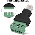 Miniatyrbillede 4 af 5: Kabel Audio Adapter, Ethernet RJ12 6P6C Han til 6-benet Skrue Terminaler Adapter Konnektor