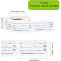 Miniatyrbilde 5 av 5: Matetiketter for catering, datolapper for matoppbevaring, 2,5 x 5 cm, flyttbare fryseetiketter for beholdere, lett å fjerne, datoklistremerke for matsikkerhet