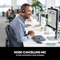 Miniatyrbilde 2 av 5: Logitech H390 Kablet Headset, Stereohodetelefoner med Støyreduserende Mikrofon, USB, Innebygde Kontroller, PC/Mac/Laptop - Svart