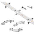 Miniatyrbild 1 av 5: 100-pack fästen för LED-remsor, LED-remshållare, LED-remsklammer, dubbelsidig fixering, 202 skruvar ingår, för 12 mm bredd IP67/68