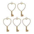 Miniatyrbilde 2 av 5: 5 stk Mini Utsøkte Hule Charms Diy Nøkkelring Anheng Geometrisk Ramme Clear