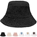 Miniatyrbillede 1 af 4: Vinter Bucket Hat - Dame Fluffy Fiskerhat Bucket Hat Fuzzy Furry Faux Fur
