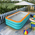 Miniatyrbild 2 av 5: 1 st Uppblåsbar Pool, Tjockare Slitstark Fullstorlek Pool Med Hushållsbarnens Havsboll