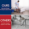 Pikkukuva 4 / 5: Spin Mop -varren vaihto-osa, yhteensopiva O-Ceda Spin Mop -moppien ja -ämpäreiden kanssa, 4-osainen 76 cm - 147 cm moppivarsi, moppikeppi lattianpesuun - GSLA