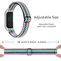 Miniatyrbillede 2 af 5: Udskiftningsurrem til Xiaomi Mi Band 7, nylonflettet elastisk justerbar løkke Style 9