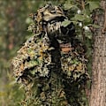 Pikkukuva 4 / 5: Aikuisten 3D-lehtikuvioinen naamiointiasu, metsästyspuku ulkopeleihin, metsänaamiointitakki ja -housut, kevyet varusteet, sopiva