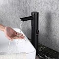 Miniatyrbilde 2 av 5: Sensor servantkraner svart automatisk sensor blandebatteri berøringsfri kran varmt og kaldt vann kraner baderomsvask kran