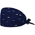 Miniatyrbillede 1 af 5: 2 stk. Acsergery Kirurgisk Operationshue Absorberende Lægehue Bouffant Operationshue Bomulds Beanie Hue Fisk Gave