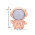 Miniatyrbillede 2 af 5: Hvid, pink og grøn trefarvet kreativ genopladelig øjenbeskyttelseslampe astronaut natlampe pink