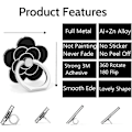 Miniatyrbild 2 av 5: Mobiltelefonringhållare Blomma, Fwaytech 360 Grader Rotera Metall Finger Ring Socket Grepp Stativ för Smartphones, 4-pack (Blomma4)