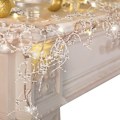 Miniatyrbillede 1 af 3: Indendørs Julepynt, Festlig Lysende Bærperle Guirlande 8 Tommer Julelys, Dekorations Bærperle Guirlande Til Julehjem I Silver