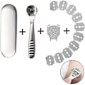 Miniatyrbillede 2 af 5: Hård Hud Høvl Fodfil, Rustfri Stål Rasp Filer Til Fodpleje Pedicure Hård Hud Høvl Barberkniv Med Æske, Fodfilhoveder Og 10 Ekstra Blade
