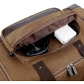Miniatyrbillede 4 af 5: Canvas Rejsetaske Stor Crossbody Taske Stor Kapacitet Rejse Tote Weekendtaske Praktisk Håndbagage Tasker Herre Duffel Bag Khaki