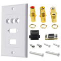Pikkukuva 3 / 5: 3rca+hdmi+vga Seinälevy Hdmi Komponentti Komposiitti Audio Video Latauspistorasia Seinäpistorasia (3rca & Hdmi & Vga) Rca&hdmi&vga