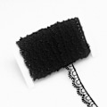 Pikkukuva 4 / 5: Virkatut pitsinauhat DIY askartelunauha 1/2' X 5 jaardia, kampasimpukkareuna ompeluun, lahjojen paketointiin ja morsiamen hääkoristeisiin (musta)