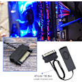 Miniatyrbilde 3 av 5: Kontroller ARGB Strømforsyningskontroller for 3-pinners 5V ARGB Splitterkabel Plast LED-belysning SATA Pin RGB-kontroller