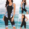 Miniatyrbilde 4 av 5: Eldredrakt for kvinner, langermet, heldekkende, våtdrakt, atletisk Black Sleeveless L