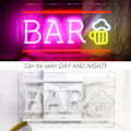Miniatyrbillede 3 af 5: LED dekorativt neonskilt BAR ølglas soveværelse atmosfære lys bar bogstavformet lys