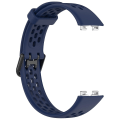 Miniatyrbillede 3 af 5: Blød Silikone Åndbar Udskiftningsrem til Huawei Band 8 Midnight Blue