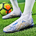 Miniatyrbillede 4 af 5: Herre Atletisk Udendørs Indendørs Komfortable Fodboldsko Drenge Fodbold Studenter Støvler Sneaker Sko Højt Greb blue EU43