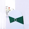 Miniatyrbillede 1 af 5: 10 stk. Spandex Stol Bånd Sashes Til Bryllupsfest Banket Jul Thanksgiving Baby Shower Event Dekorationer (sort grøn)
