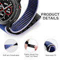 Miniatyrbild 5 av 5: För Garmin Tactix 7 Pro/Fenix 7X/Fenix 6X Pro 26mm Sömnad Klockarmband Justerbar Nylon Loop Black