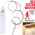 Miniatyrbild 3 av 5: LED-remsa med rörelsesensor - Vitt ljus - Självhäftande - Silikonbelagd