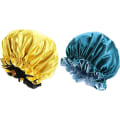 Miniatyrbilde 1 av 5: Golden Apple 2 stk. Acsergery Ekstra Stor Satin Nattehette Myk Sovehette Satin Hode Gave