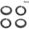 Pikkukuva 4 / 5: 4 kpl 1,9 tuuman putkelle sopiva PP-muovilaippaputken suojus koristelu musta peitelevy kaulus putken suojus patteri seinäputken putken koristeluun Black 3.5inches pipe Dia