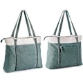 Miniatyrbillede 5 af 5: Dame Laptop Tote Arbejde Let Patchwork Canvas 15.6\" Tote Pung