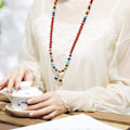 Miniatyrbild 2 av 4: 108 Mala-bönepärlhalsband Chakra-pärlad omslagsarmband Tröjhalsband